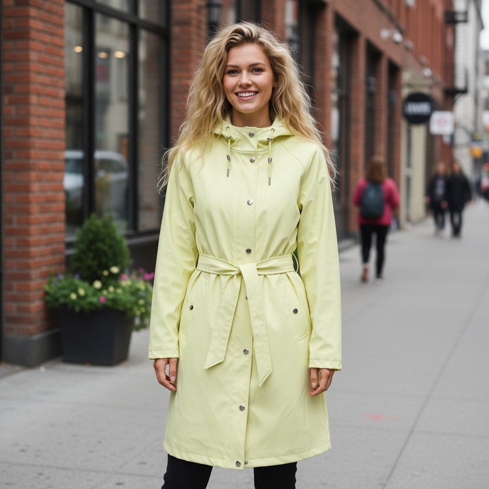 NWT Rains x Urban Outfitters Women's Waterproof‎ Trench Coat Rain Coat